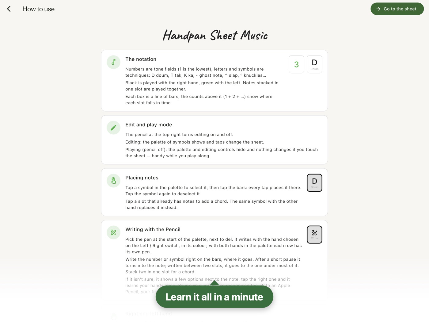 The How to use guide